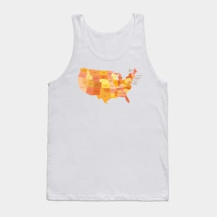 Map of United States Tank Top